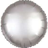 Фольгированный шар круг сатин серый