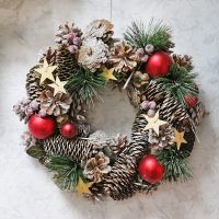 Christmas wreath with cones
