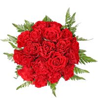 Red roses in a box Main