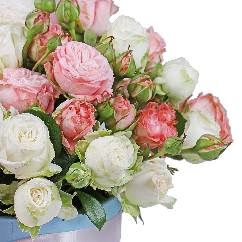 Spray roses in a box 142 $
