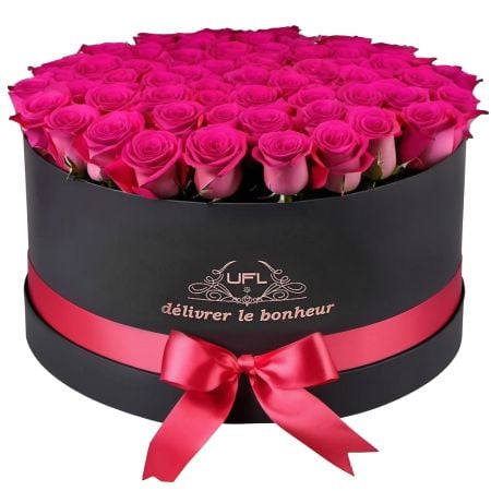 101 розовая роза в коробке Ерланген