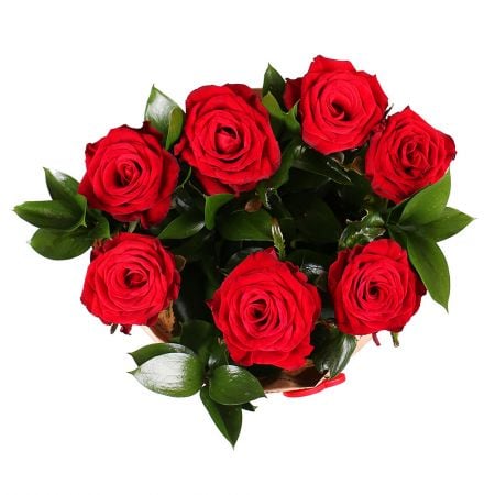 7 red roses