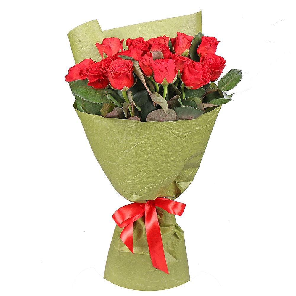 15 красных роз Жинхуа