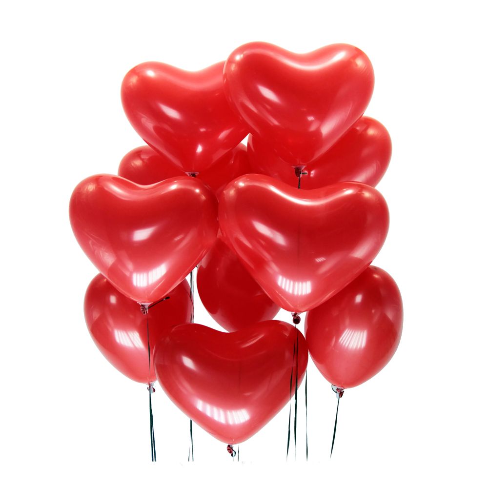 15 красных шаров сердце Кирьят-Шмона