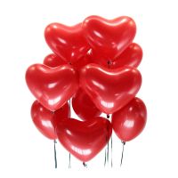 15 красных шаров сердце