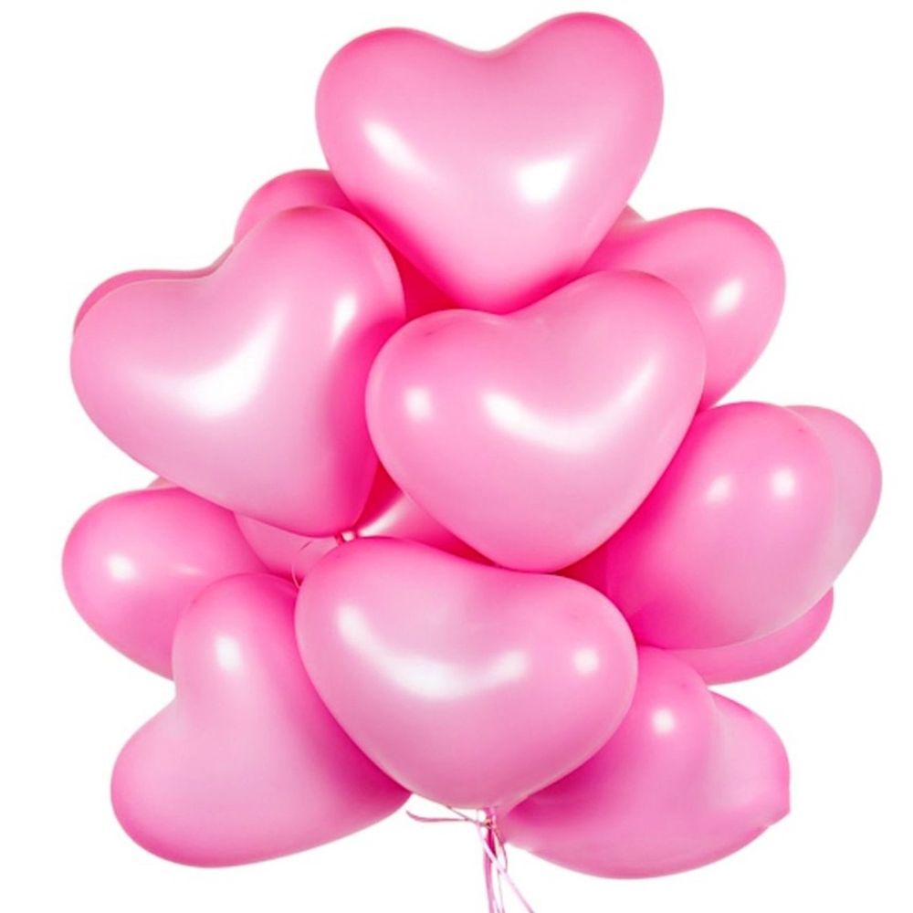 15 розовых шаров сердце Торино