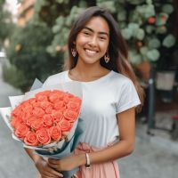 25 coral roses Novovorontsovsk