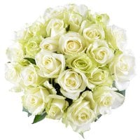 Бриллиант - Бизнес букет - Розы белые 25 шт