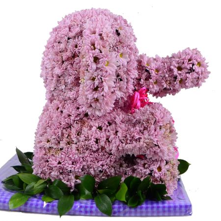  Игрушка из цветов - Розовый слон