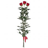 3 красные розы (90 см)