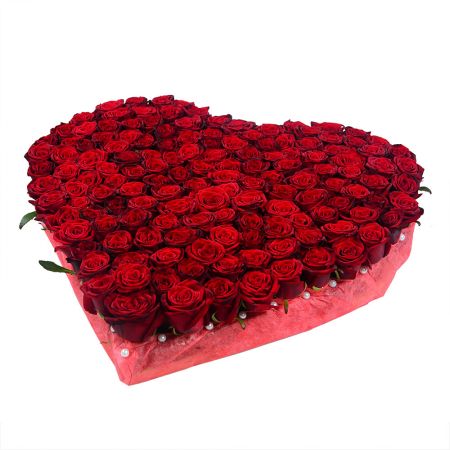 Сердце из роз (145 роз) 0 $