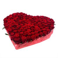 Букет Серце із троянд  (145 троянд)
