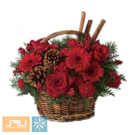 Arrangement New Year\'s Basket 5 Arrangement New Year\'s Basket 5