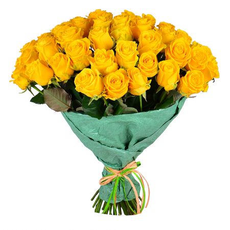 Купити 51 жовта троянда - доставка квітів Львів | UFL