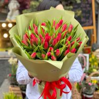 51 red tulips Ivanovka (Moldova)
