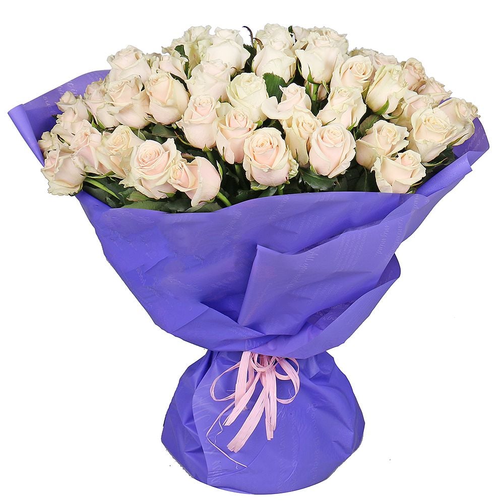 51 кремовая роза Аксай (Казахстан)