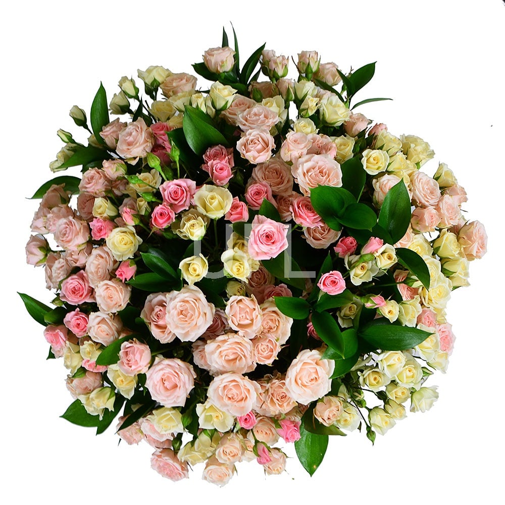 Бело-розовый (из кустовой розы) 354 €