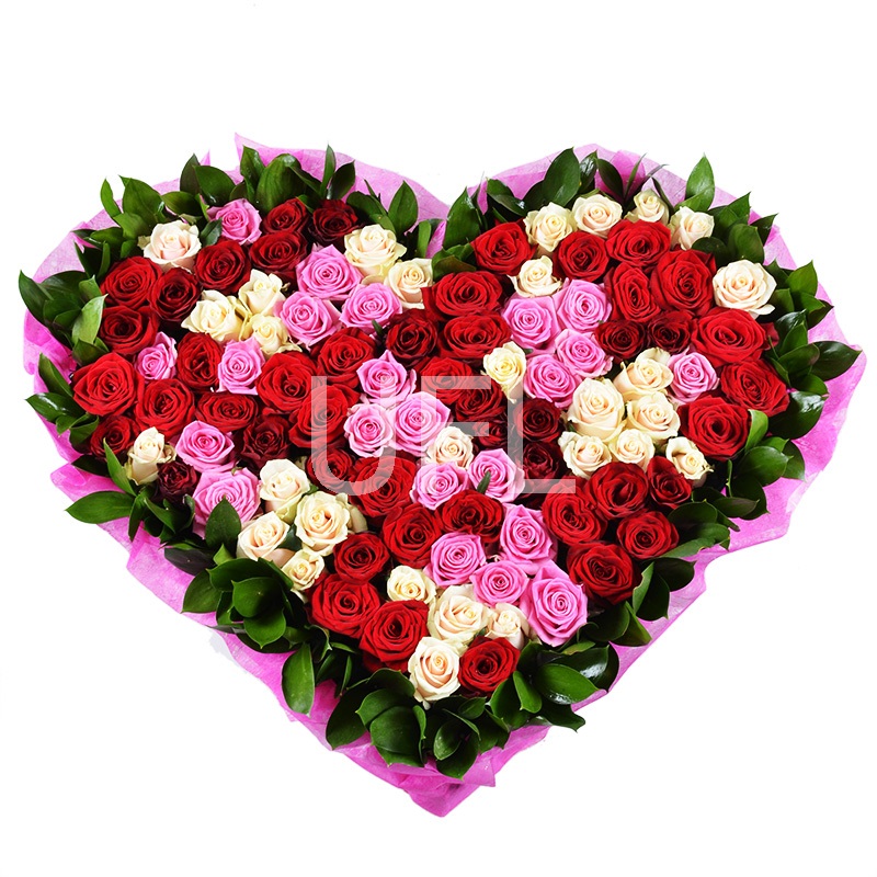  Bouquet Rose heart
													