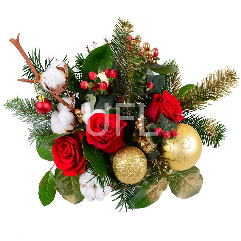  Bouquet Christmas basket
													