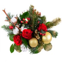  Bouquet Christmas basket
														