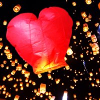 Sky lantern Heart Cherkassy