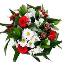 Букет квітів Червоно-білий Запоріжжя
														
