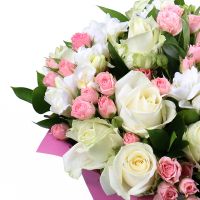 Букет цветов Бело-розовый Велли
														