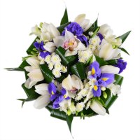 Букет квітів Біло-синій Брест (Білорусь)
														