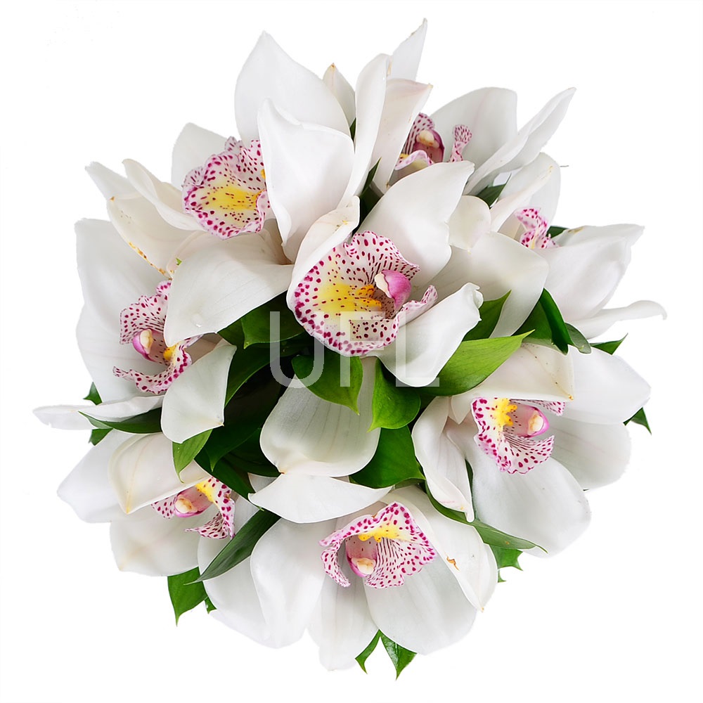 White Orchid wedding bouquet