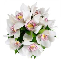 White Orchid wedding bouquet Alekcandrovka