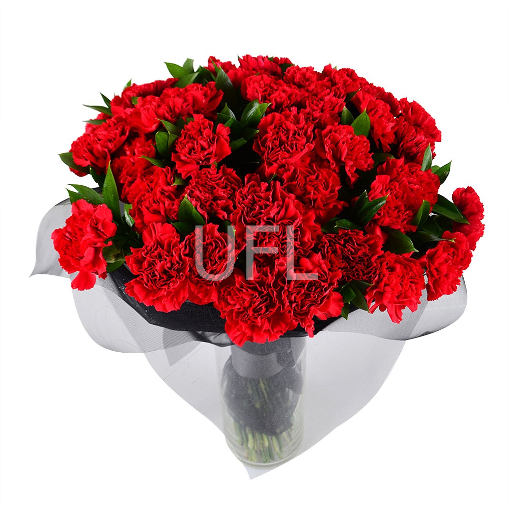 Funeral bouquet with carnations