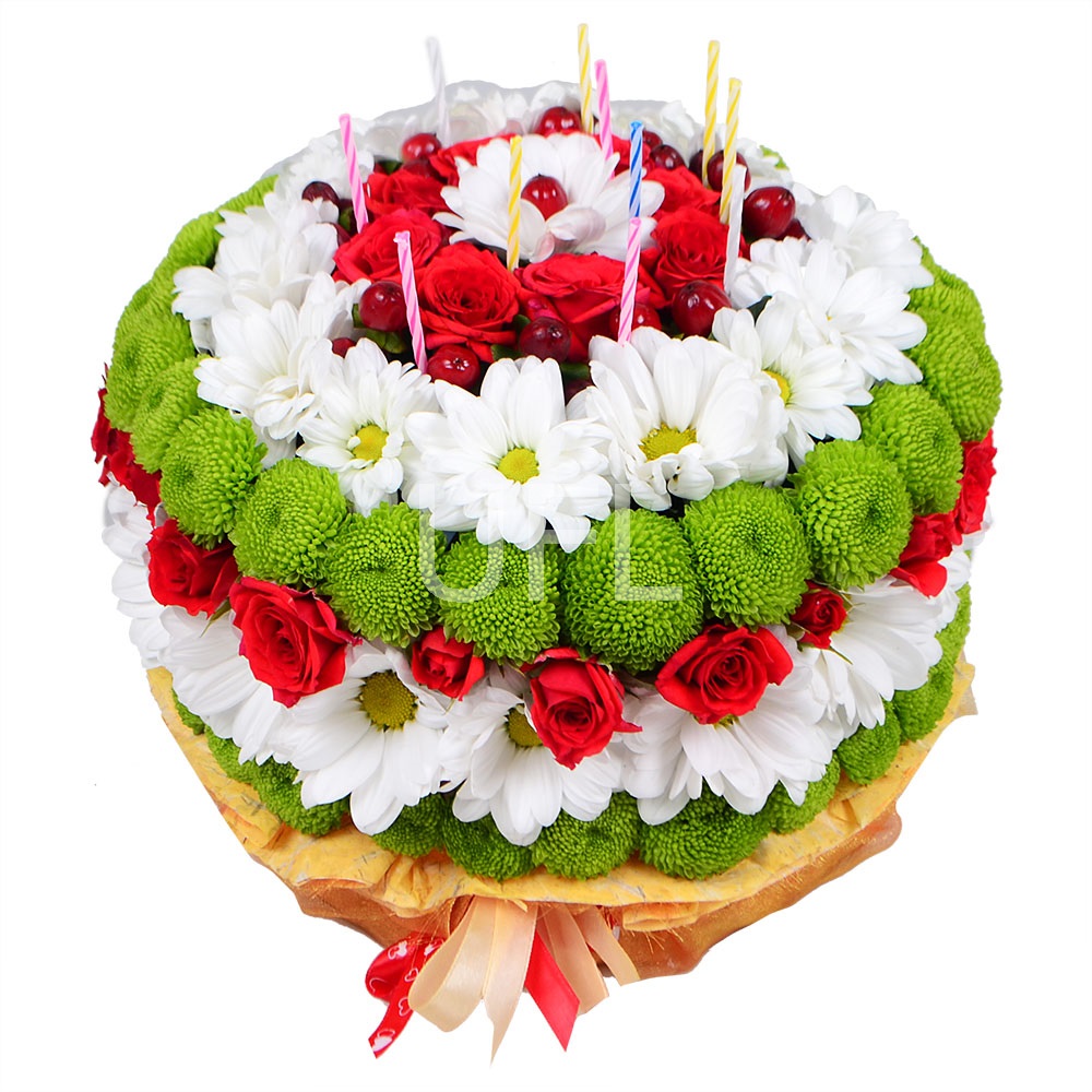  Букет Квітковий торт
													