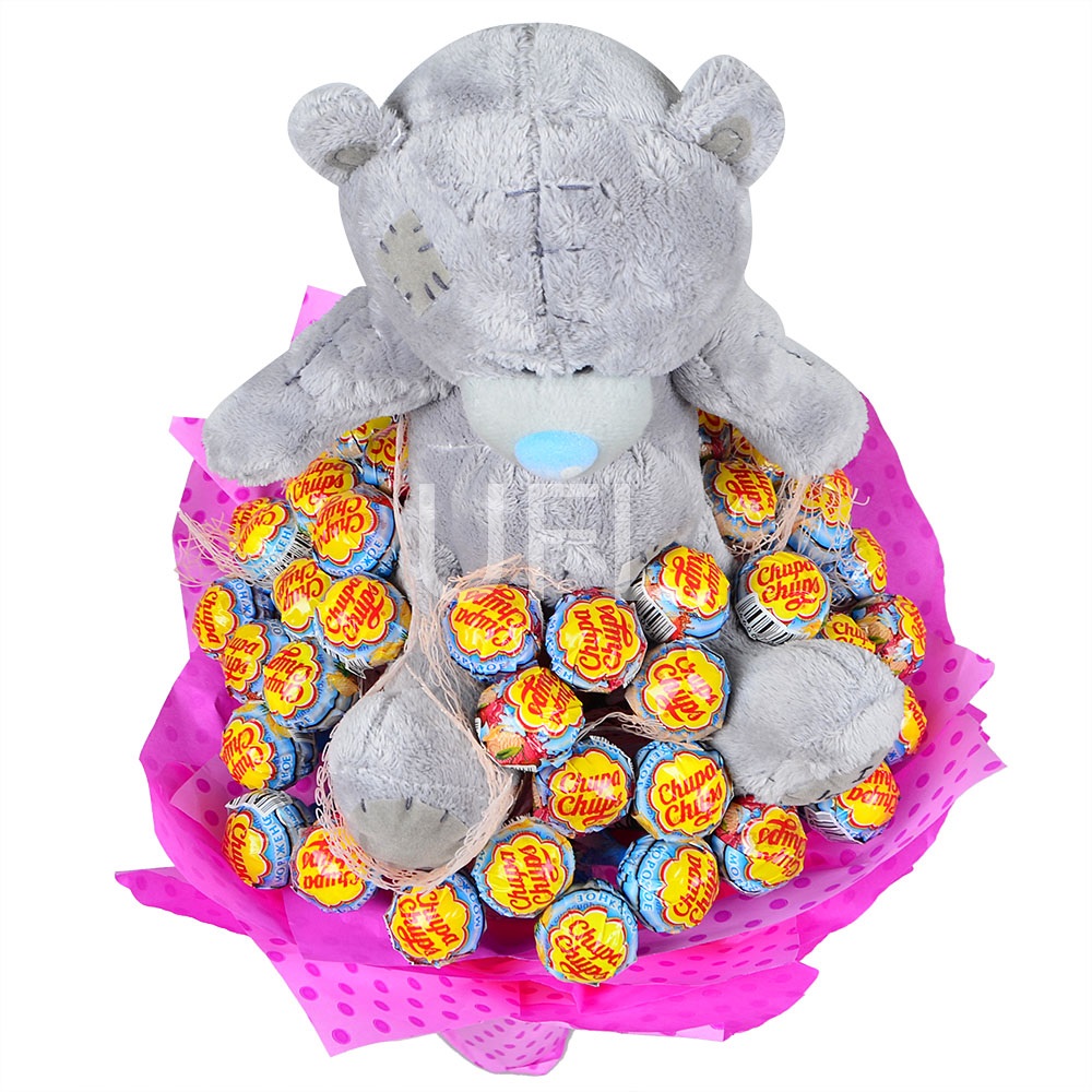 Lollipop bouquet with teddy Lollipop bouquet with teddy