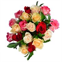 Букет з різнокольорових троянд Веймар
