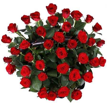 Funeral basket of roses 27170 грн