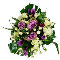 Букет квітів Фіолетово-білий
														