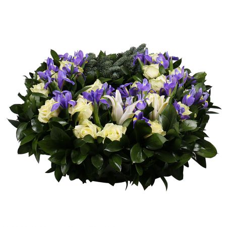 Funeral Wreath with Irises Funeral Wreath with Irises