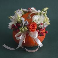 Pumpkin with flowers Ust-Kamenogorsk