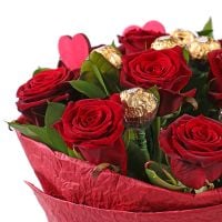 Букет 11 бордовых роз