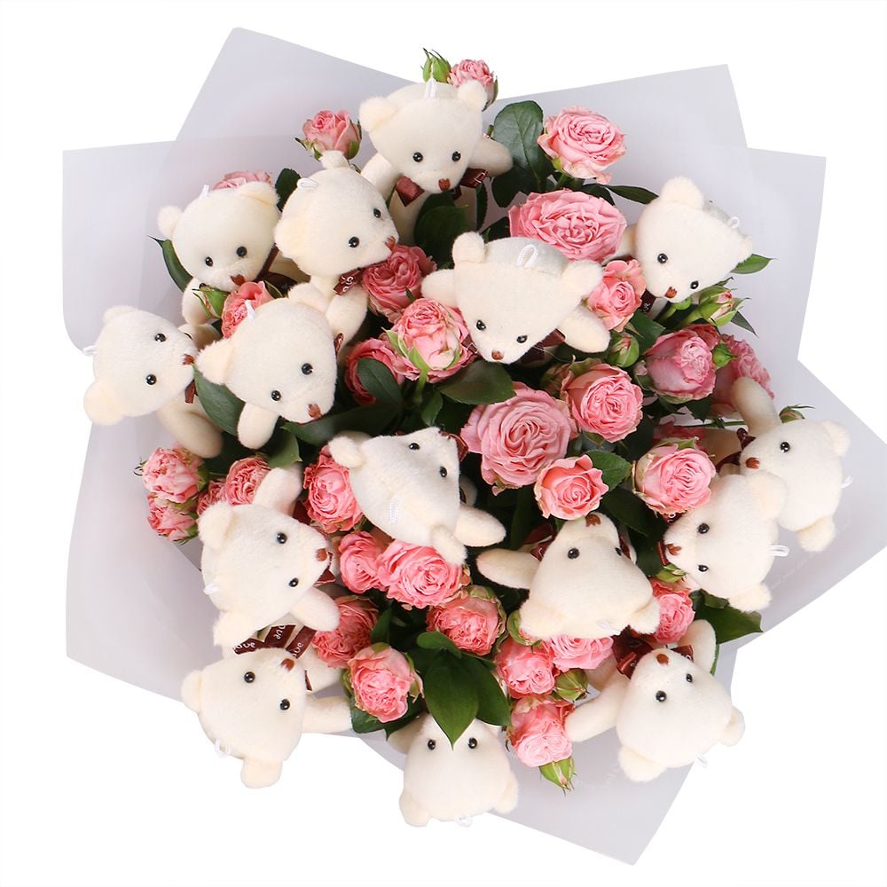 with roses and teddies with roses and teddies