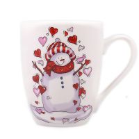 Christmas cup with a snowman Nikolaev