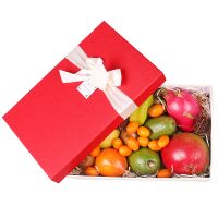 Product Box with exotic fruits