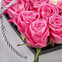 Pink roses in box Halstenbek