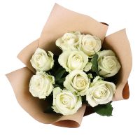 9 white roses