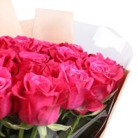 15 hot pink roses