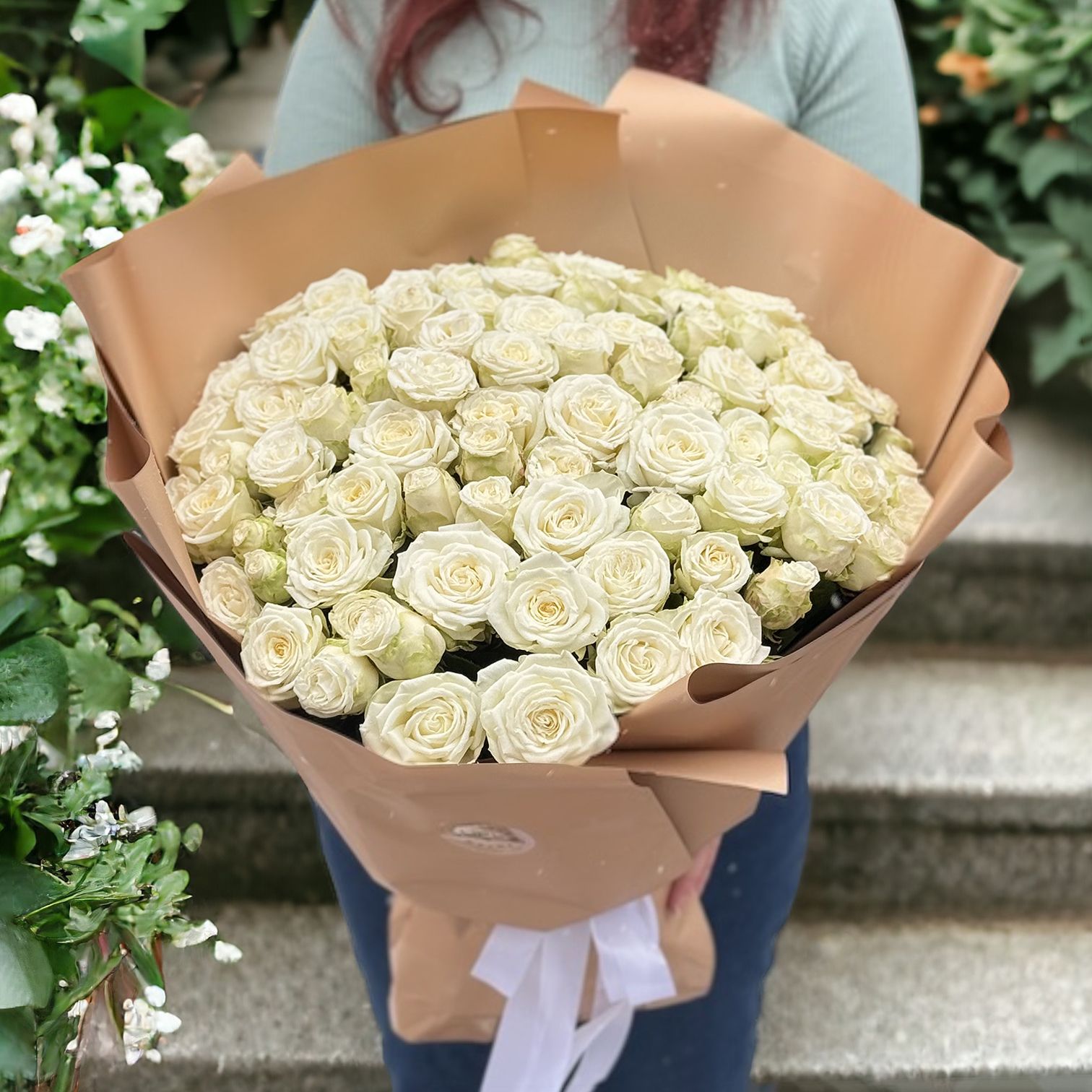 Promo! 101 white roses Abano Terme