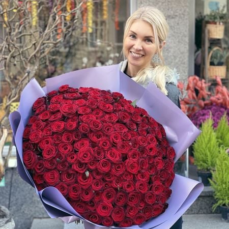 Promo! 151 red roses Dnipro