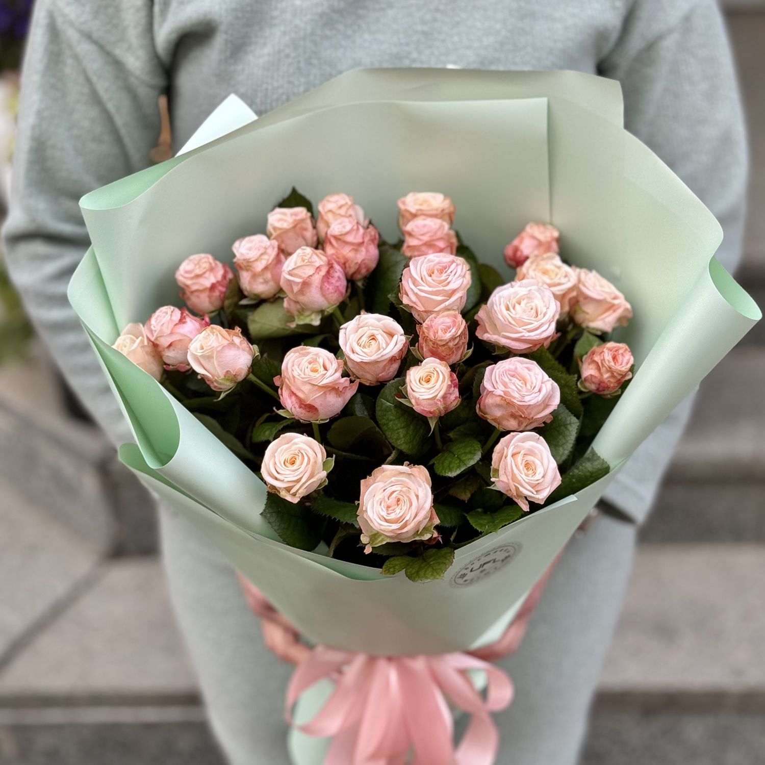 Акція! 25 рожевих троянд 40 см 0 $
