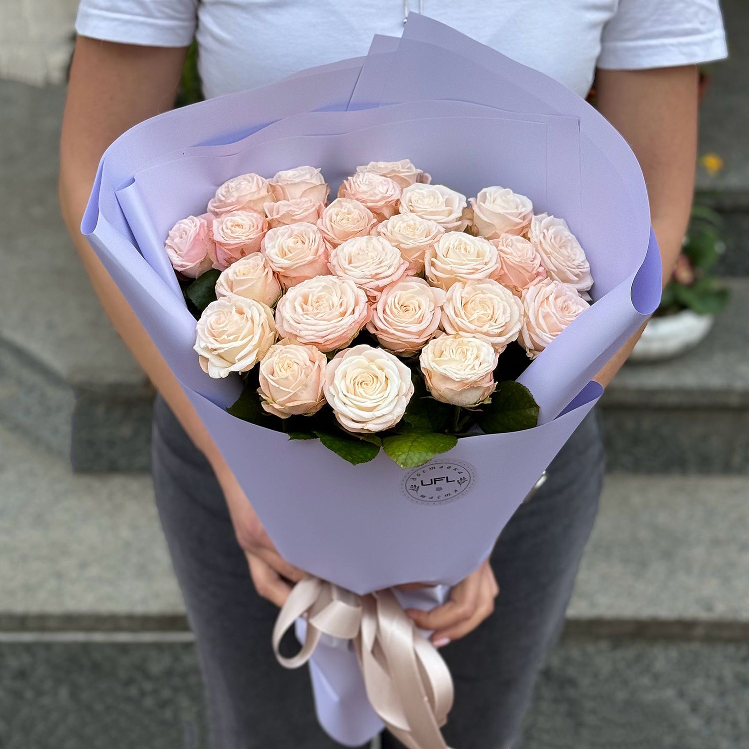 Promo! 25 creamy roses