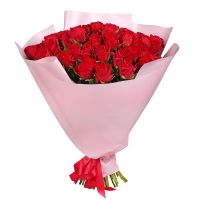  Promo! 51 red roses 50 cm Dnipro